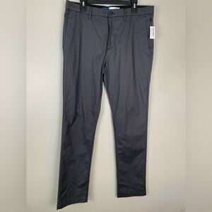 NWT Old Navy Mens 36x34 Ultimate Slim Tech Pants Built in Flex Panther Grey